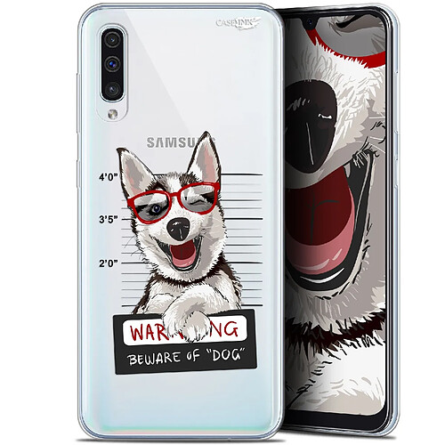 Caseink Coque arrière Samsung Galaxy A50 (6.4 ) Gel HD [ Nouvelle Collection - Souple - Antichoc - Imprimé en France] Beware The Husky Dog