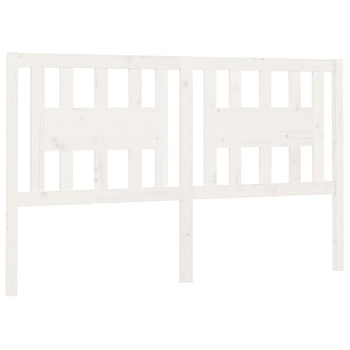 Maison Chic Tête de lit moderne pour chambre - Décoration de lit Blanc 141x4x100 cm Bois massif de pin -MN58995