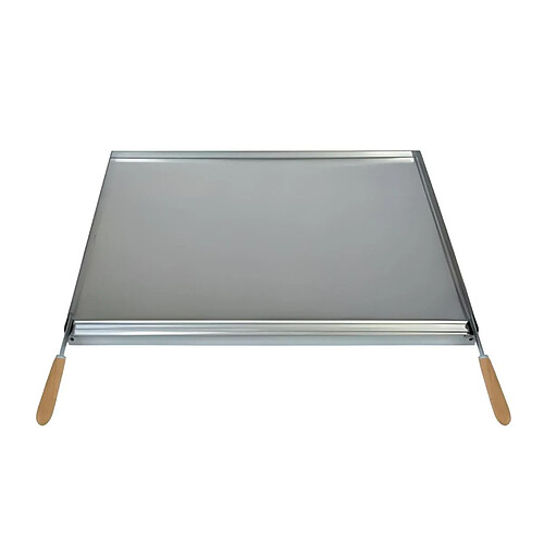 Visiodirect Planche à Grille à rôtir avec récupérateur de graisse en Inox coloris Gris - 78 x 43 cm