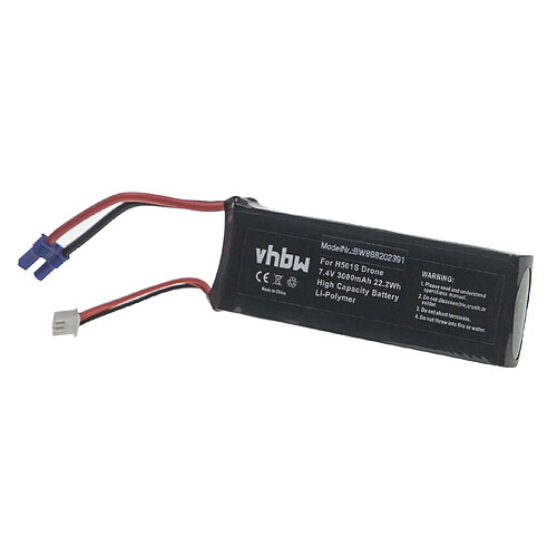 vhbw Batterie compatible avec Hubsan BC6551 drone (3000mAh, 7,4V, Li-polymère)