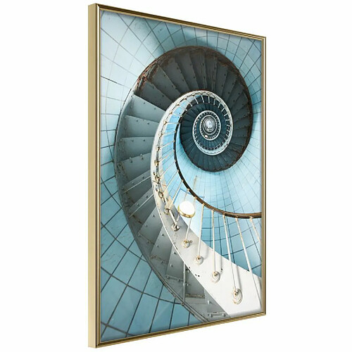 Paris Prix Affiche Murale Encadrée Golden Ratio 40 x 60 cm Or