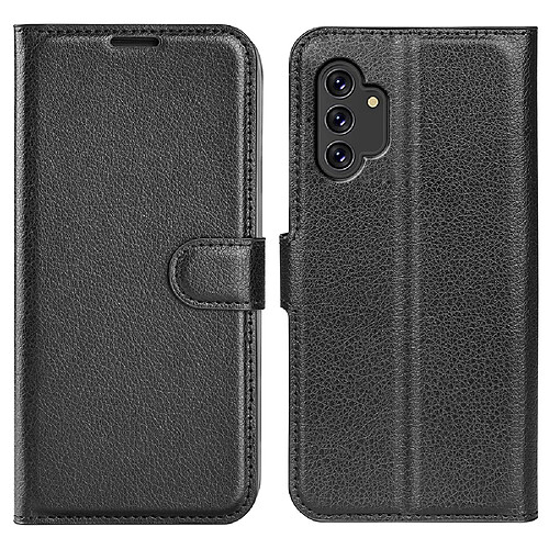 Etui en PU texture litchi noir pour votre Samsung Galaxy A13 4G