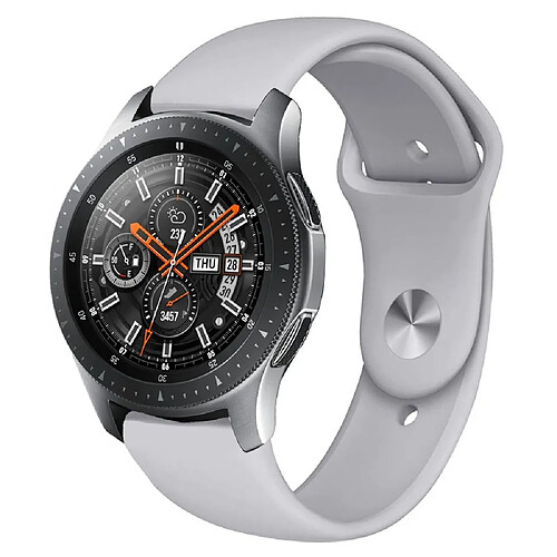 Wewoo Bracelet pour montre connectée en silicone monochrome appliquer Samsung Galaxy Watch Active 22mm gris