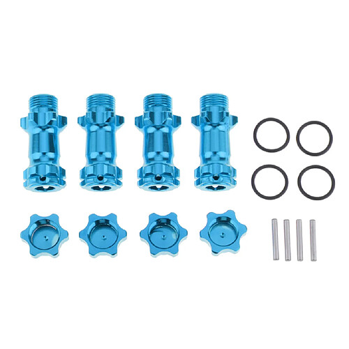 17mm Hex Hub 30mm Extension Adapter Combiner Pour HSP 94087 1/8 RC Car Blue