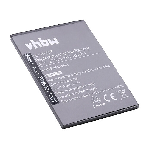 vhbw batterie compatible avec Zopo 3X, ZP998, ZP999, 9530 smartphone (2700mAh, 3,8V, Li-Ion)