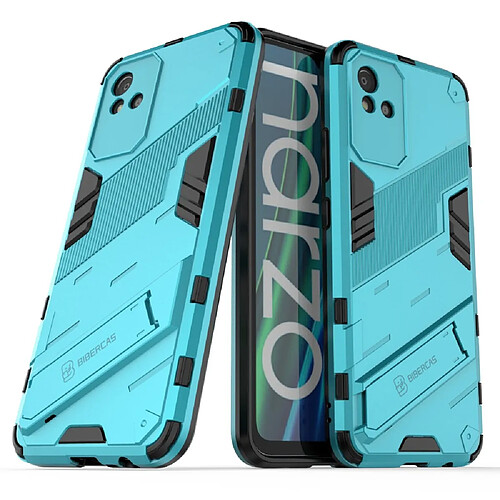 Coque en TPU anti-chocs avec béquille, bleu clair pour votre Realme Narzo 50i