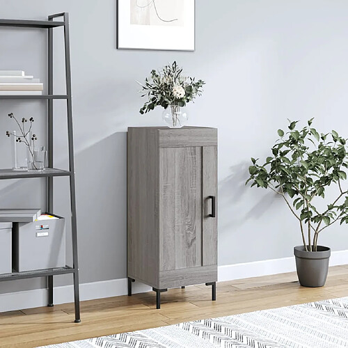 vidaXL Buffet Sonoma gris 34,5x34x90 cm Bois d'ingénierie