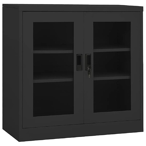 vidaXL Armoire de bureau Anthracite 90x40x90 cm Acier