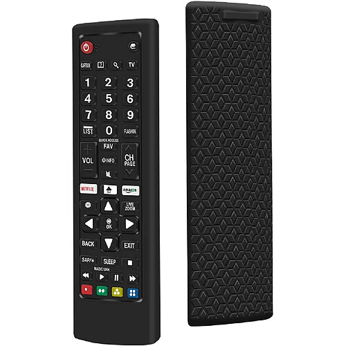 SANAG etui De Protection En Silicone Pour Lg Telecommande Akb75095308 Akb74915324 Akb73715601, Antiderapant Housse Coque Compatible Avec Lg Tv Remote(Noir)