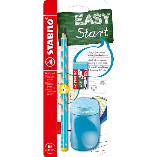 STABILO Kit pour écolier EASYgraph, pour gauchers, bleu ()