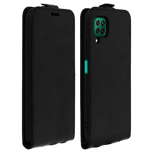 Avizar Étui Huawei P40 Lite Housse Clapet Vertical Protection Porte-carte Noir