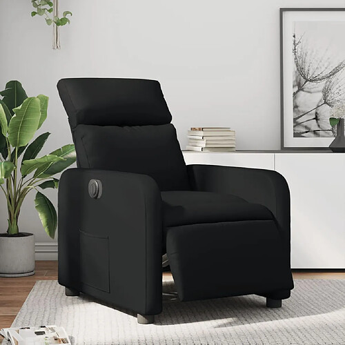 vidaXL Fauteuil inclinable électrique Noir Similicuir