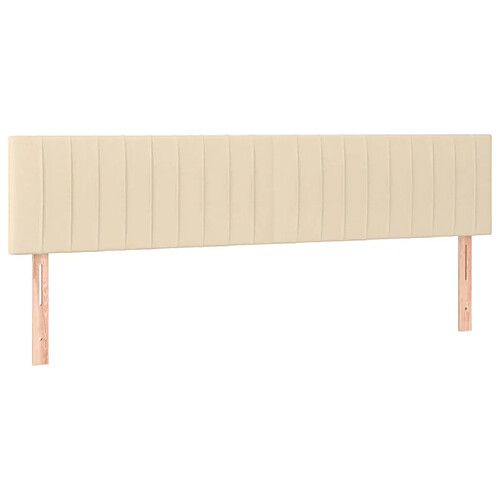 Maison Chic Lot de 2 Têtes de lit design pour chambre - Décoration de lit Crème 100x5x78/88 cm Tissu -MN44887