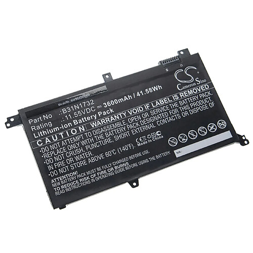 vhbw Batterie compatible avec Asus VivoBook S14 S430UA, S14 S430UA-EB009T, S14 S430UA-EB011T laptop (3600mAh, 11.55V, Li-Ion)