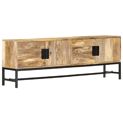 vidaXL Meuble TV 140x30x50 cm Bois massif de manguier