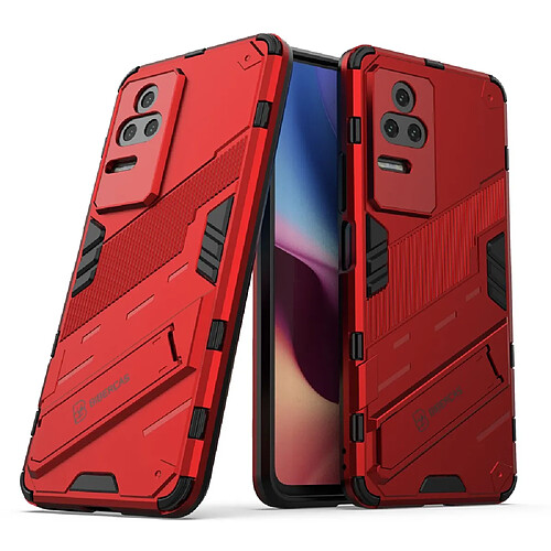 Coque en TPU antichoc avec béquille rouge pour votre Xiaomi Redmi K50 Pro