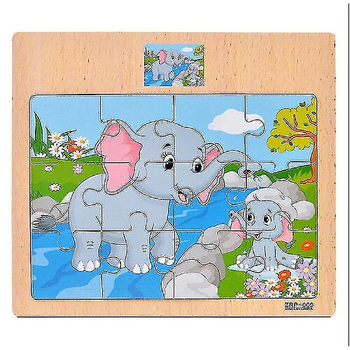 Universal Puzzles en bois pour enfants baby-wood cartoon véhicule animaux d'apprentissage des jouets éducatifs