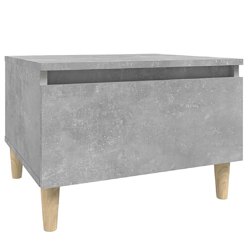 Maison Chic Table d'appoint | Table Basse Gris béton 50x46x35 cm Bois d'ingénierie -GKD50940