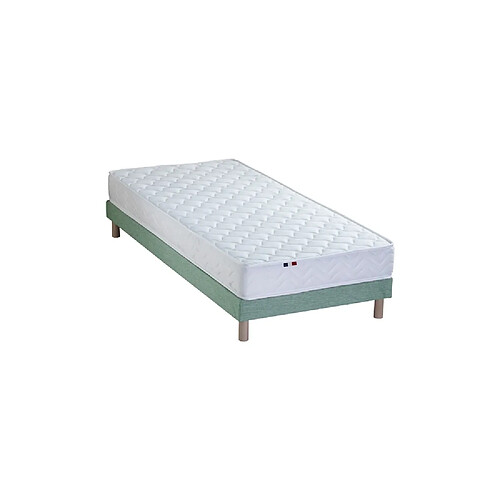 Idliterie Ensemble Matelas accueil Latex 3 zones INITIAL - Bi Confort Mousse & Latex + Sommier - Made in France