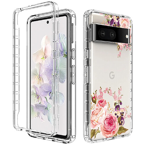 Coque en TPU anti-rayures pour votre Google Pixel 6a - une rose