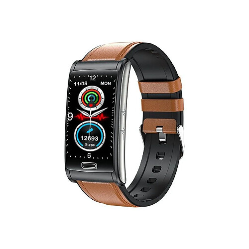 Yonis Montre Intelligente Cuir IP68 Suivi Santé