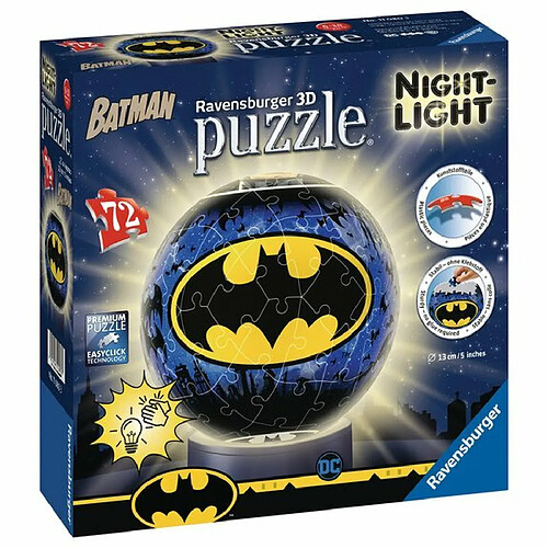 Ludendo Puzzle 3D rond 72 pièces illuminé - Batman