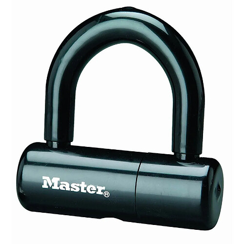 Master Lock Mini U Cadenas à clé protec vinyle Noir 93 mm