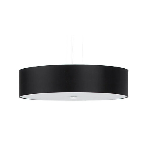 Luminaire Center Suspension Skala Verre,acier,tissu Noir 5 ampoules 102cm