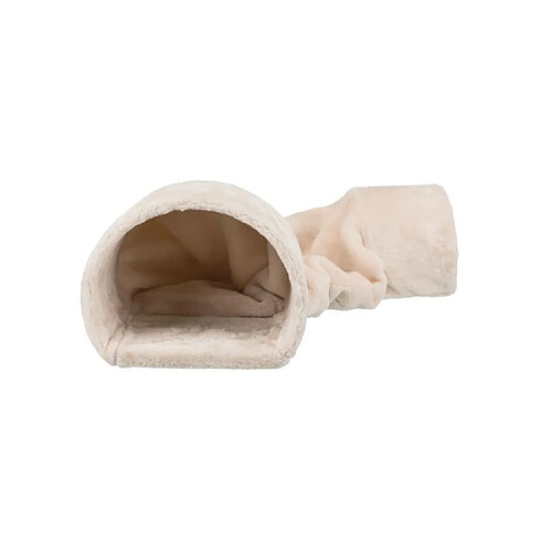 TRIXIE Tunnel douillet peluche - 27 × 21 × 80 cm - Beige - Pour lapins et petits rongeurs