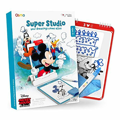 Osmo - Super Studio Disney Mickey Mouse & Friends Game - Ages 5-11 - Learn to Draw your Clubhouse Favorites & Watch them Come to Life - For iPad or Fire Tablet (Osmo Base Required)