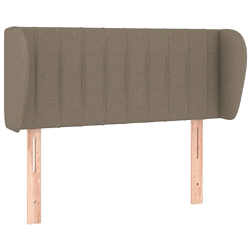 Maison Chic Tête de lit moderne avec oreilles pour chambre - Décoration de lit Taupe 103x23x78/88 cm Tissu -MN97108