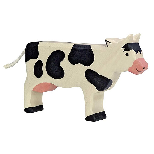 Holztiger Figurine Vache Debout, Noir