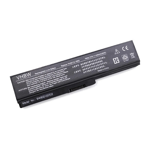 Vhbw Batterie LI-ION 4400mAh 10.8V en noir pour TOSHIBA Satellite L755-S9510RD, L755-S9511BN, L755-S9511RD etc., remplace PA3817U-1BAS, PA3817U-1BRS