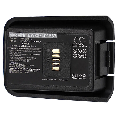 vhbw Batterie compatible avec Datalogic 950401003, P20, P20-1001, Pegaso scanner de code-barre POS (3300mAh, 3,7V, Li-ion)