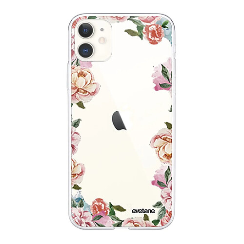 Coque iPhone 11 souple transparente Flowers Motif Ecriture Tendance Evetane.