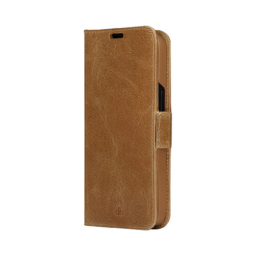 DBRAMANTE1928 Étui Folio pour Apple iPhone 14 Pro Max en Cuir Copenhagen avec Porte-Cartes Marron clair