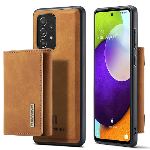 Dg.Ming Coque en TPU anti-chute, béquille magnétique amovible marron pour votre Samsung Galaxy A52 5G/4G