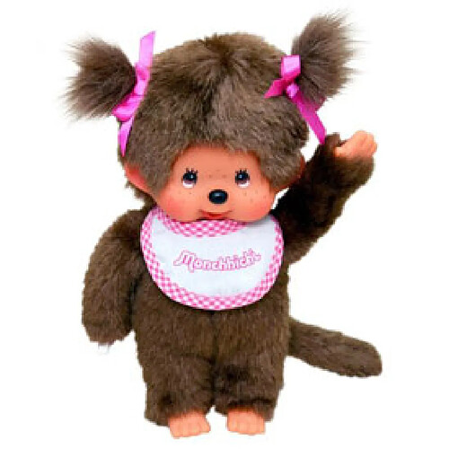 Bandai peluche Monchhichi Fille Rose