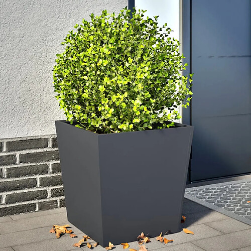 vidaXL Jardinières 2 pcs anthracite 50x50x50 cm acier