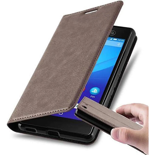 Cadorabo Coque Sony Xperia M5 Etui en Brun