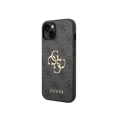 Guess Maroquinerie Guess Coque pour Apple iPhone 15 PU 4G Big Noir