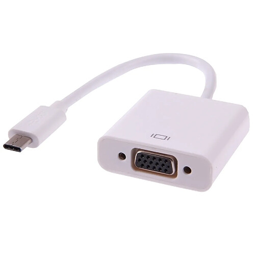 Wewoo Câble blanc adaptateur USB-C / Type-C de 3.1 à VGA