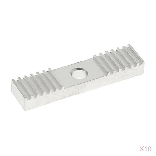 10pcs Bloc De Serrage De Denture Tention En Aluminium Pour La Courroie De Distribution GT2 à Extrémité Ouverte