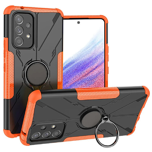 Coque en TPU antichoc, anti-chute avec béquille pour votre Samsung Galaxy A53 5G - orange