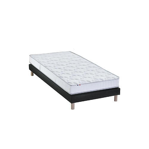 Idliterie Ensemble Matelas Mousse à Mémoire de forme et mousse HR ZENITH + Sommier - Made in France