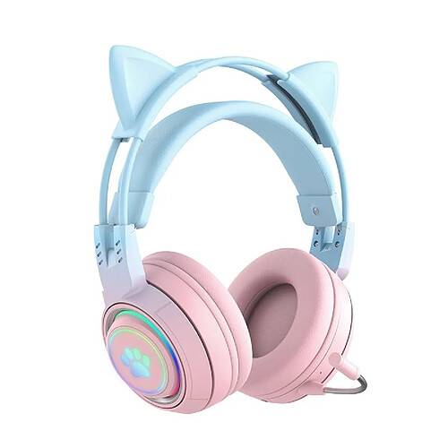 Yonis Casque Audio Sans Fil Oreilles De Chat RGB