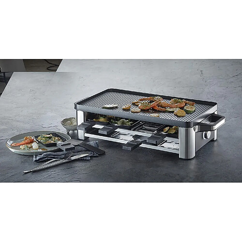 Wmf appareil à Raclette multifonctions 3 en 1 pour 8 personnes 1500W noir gris