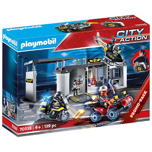 Playmobil® 70338 Playmobil Quartier général transportable policiers d'élite