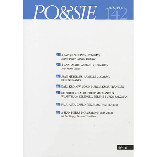 Poésie, n° 142 · Occasion