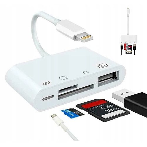 GUPBOO Adaptateur lecteur de carte Lightning micro SD USB iPhone,JL95